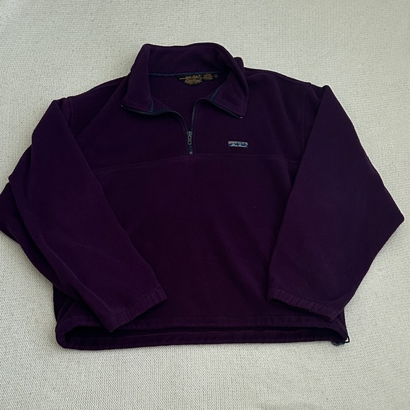 Eddie Bauer 1/4 Zip Fleece Purple Size Large - Picture 1 of 7